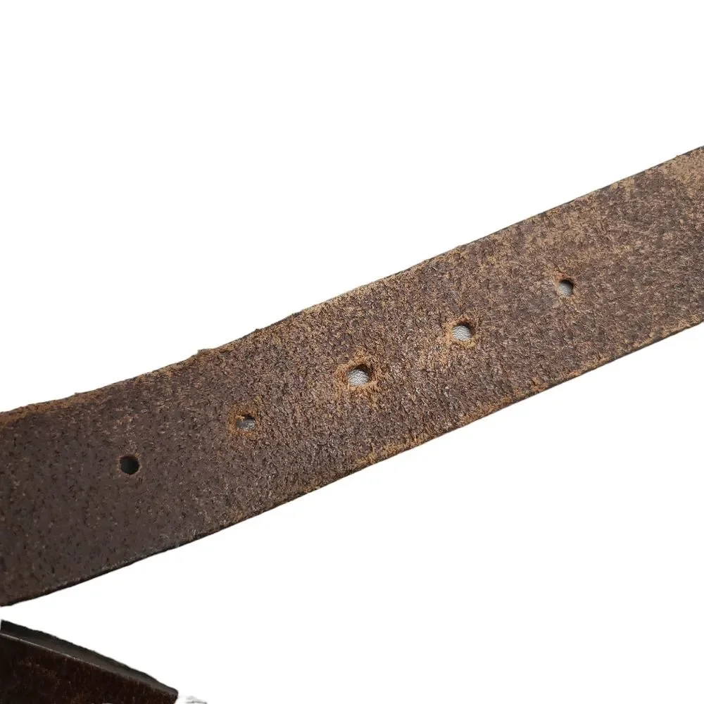 J&M 1850 Johnston & Murphy Brown Leather Belt Made in USA Size 34